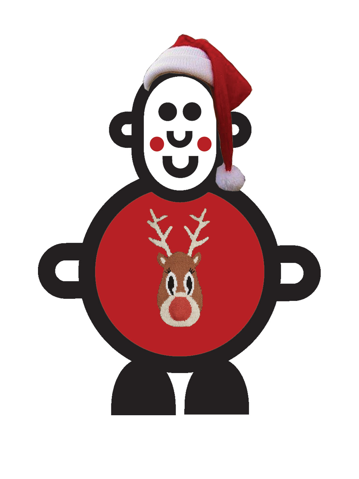Mr Santaman Christmas Jumper Illustration