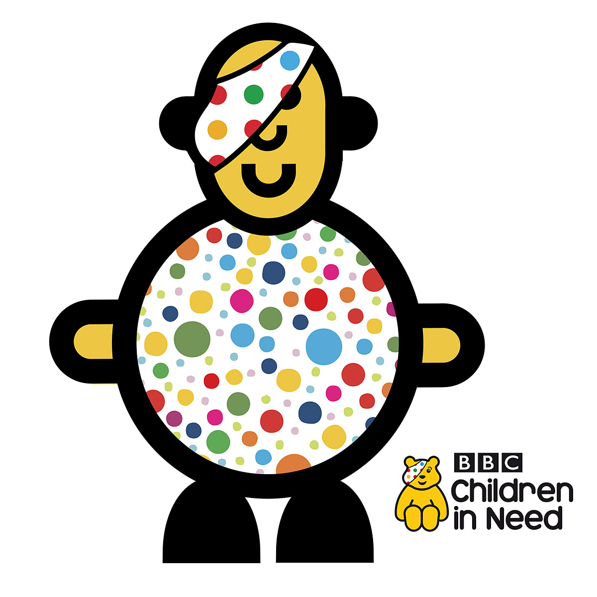 Mr Smileyman Pudsey Children in Need Illustration