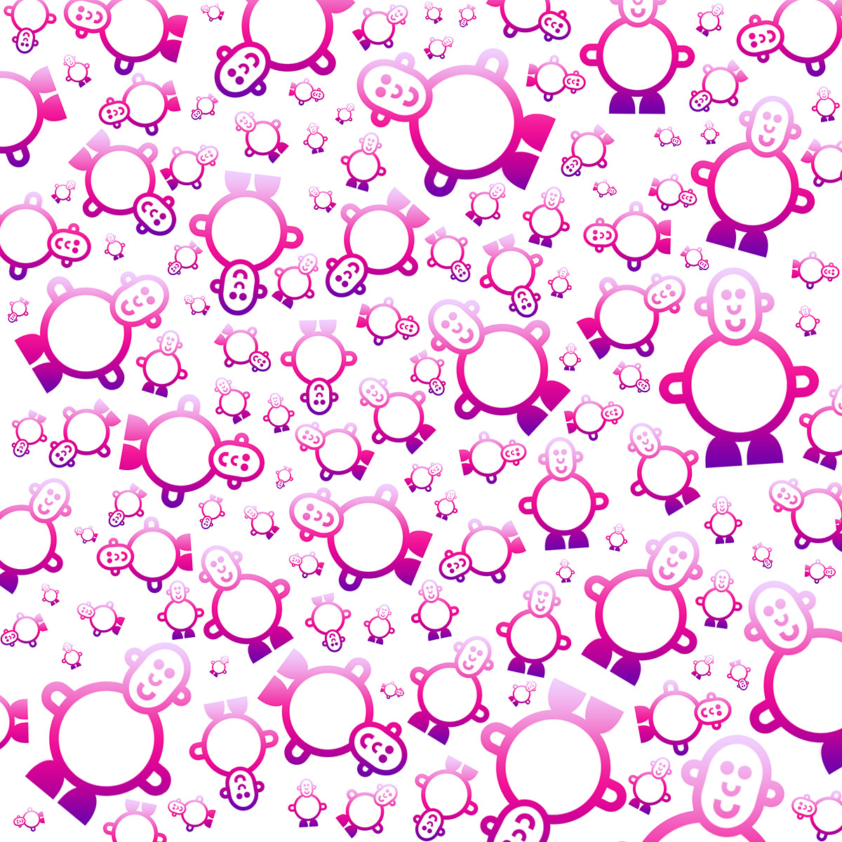Mr Smileyman Pink Random Pattern