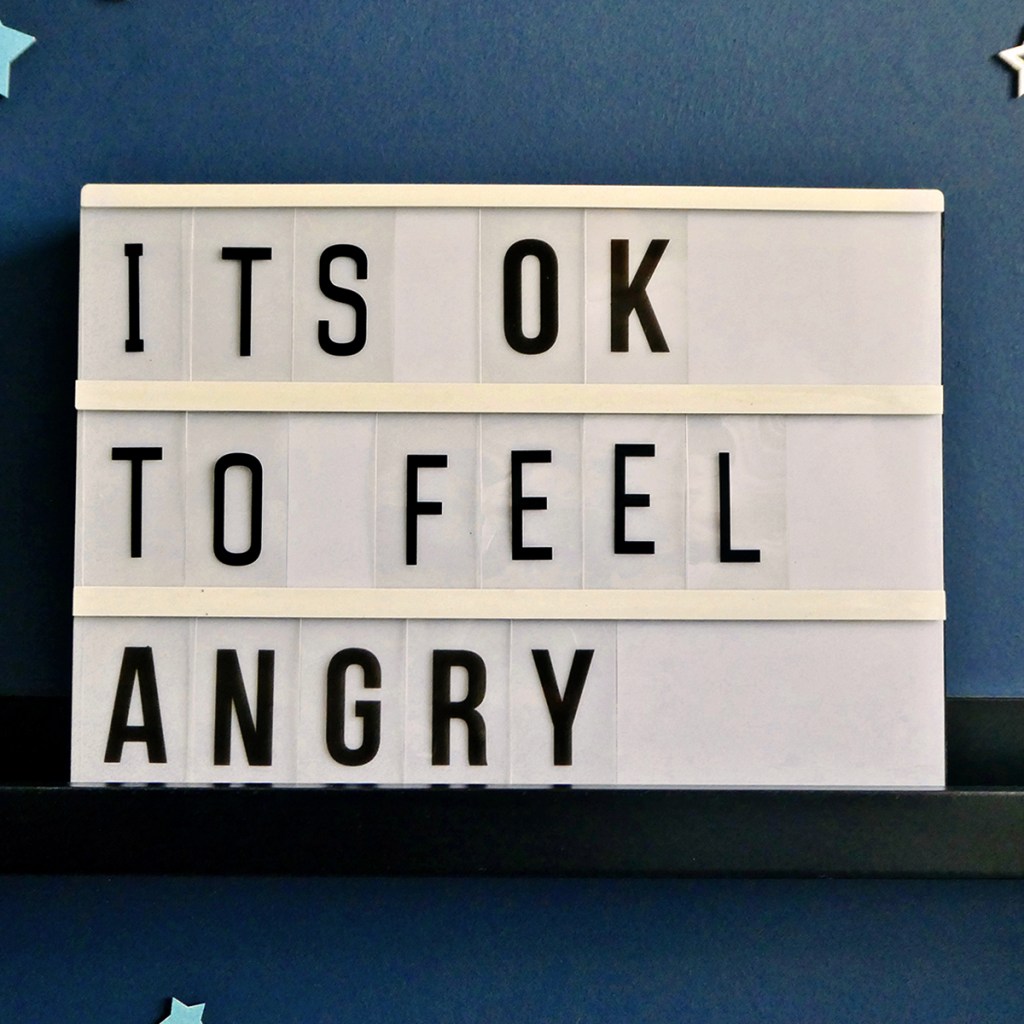 It's OK to feel angry Lightbox Quote